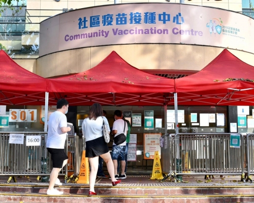 政府已為市民接種共約2,081,100劑新冠疫苗。資料圖片