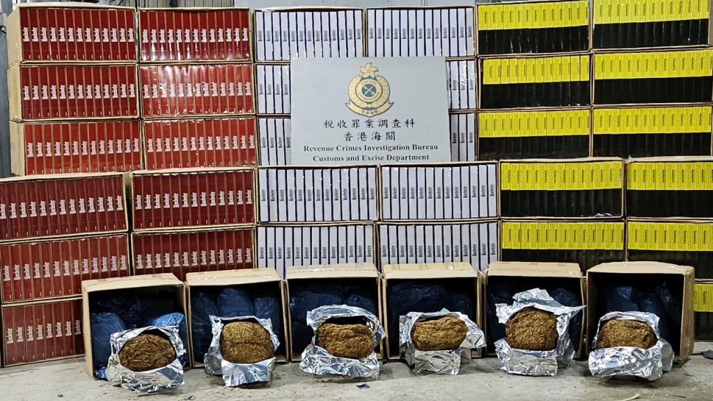 檢獲物品包括190萬支未完稅香煙及160公斤已制成煙草，總值780萬元。