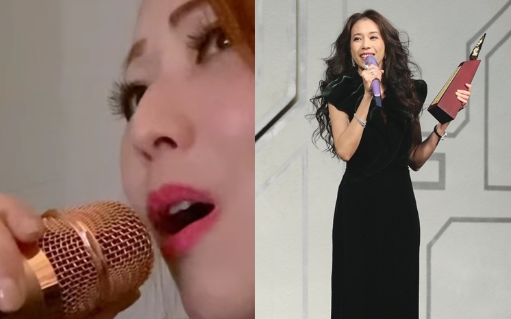 郑秀文一时口痕，喺社交网站演绎最最最最好听，莫文蔚的《呼吸有害》。