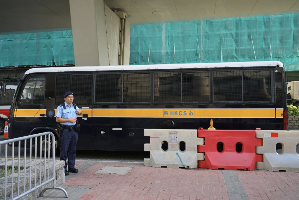 支聯會案囚車。 支聯會案囚車。