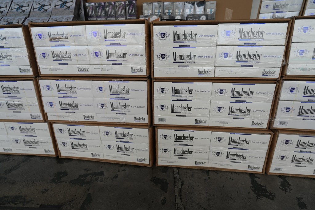 檢獲的懷疑私煙。政府新聞處圖片