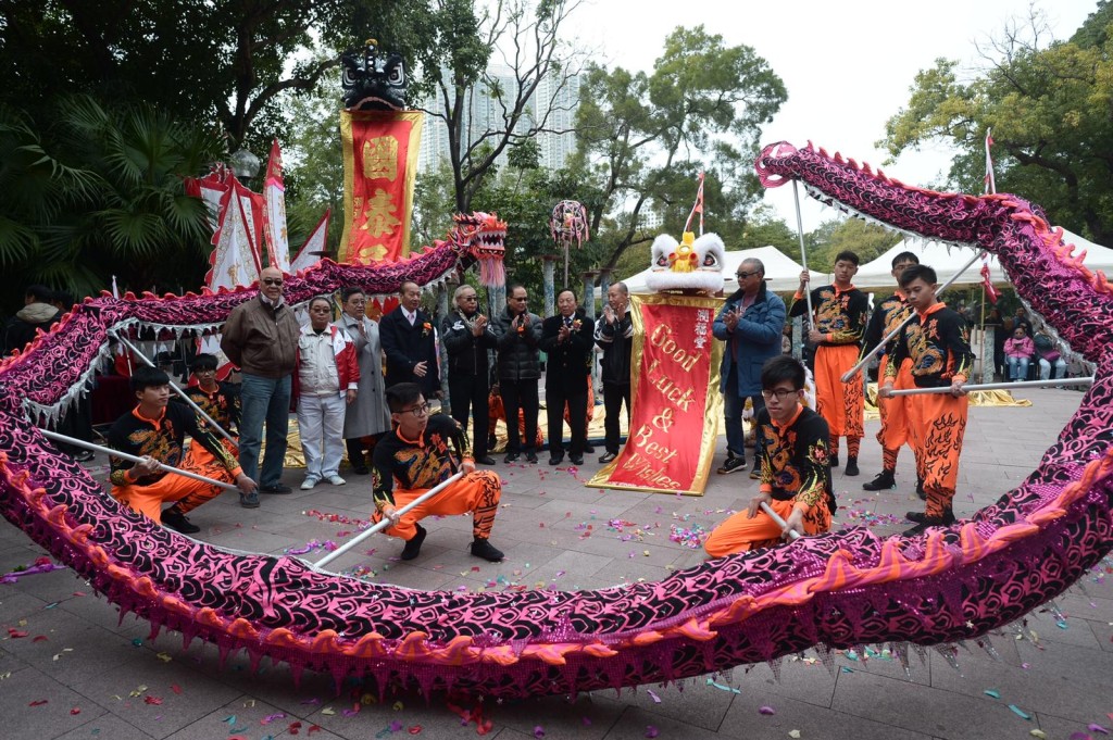 第五次晉身紅館比賽、直入決賽的潤福堂（香港）洪拳李潤福獅隊。