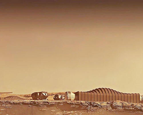 休斯敦詹森太空中心的「阿爾法火星山丘」,由3D打印技術打造。