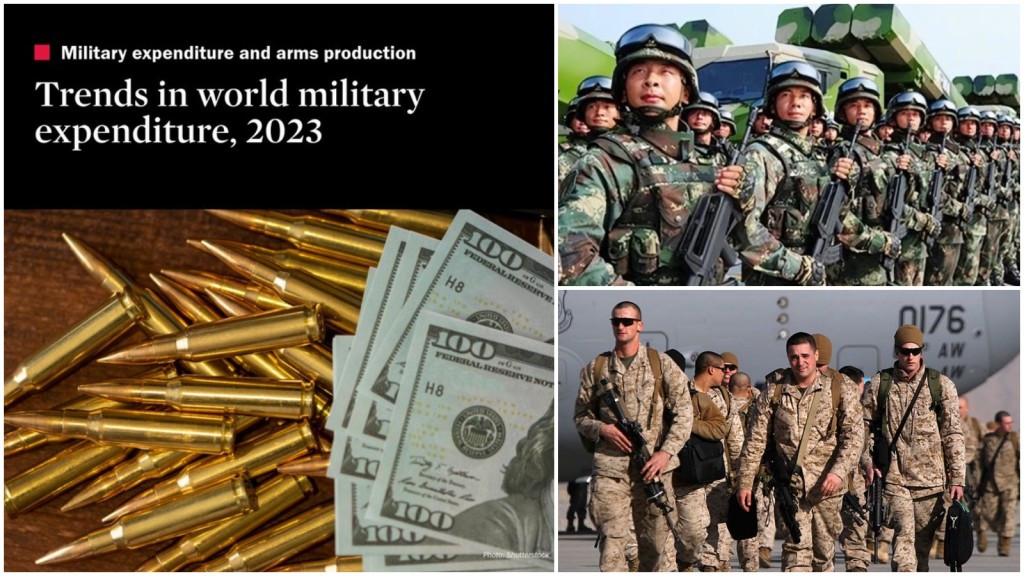 最新全球軍費開支,美國「遙遙領先」中國。