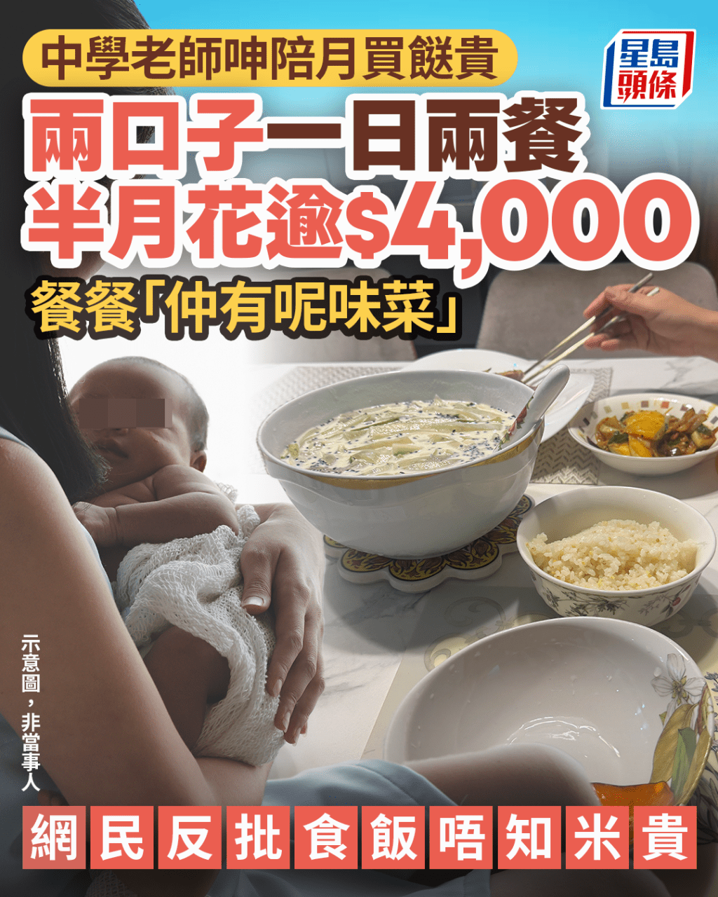中學老師呻陪月買餸貴 兩口子一日兩餐半月$4000 餐餐「仲有呢味菜」 網民反批其實算平|Juicy叮 中學老師呻陪月買餸貴 兩口子一日兩餐半月$4000 餐餐「仲有呢味菜」 網民反批其實算平|Juicy叮