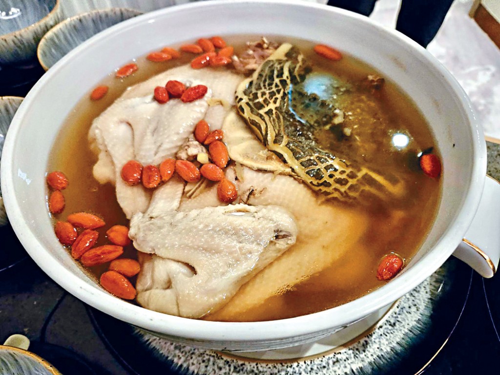 野生甲魚燉雞湯