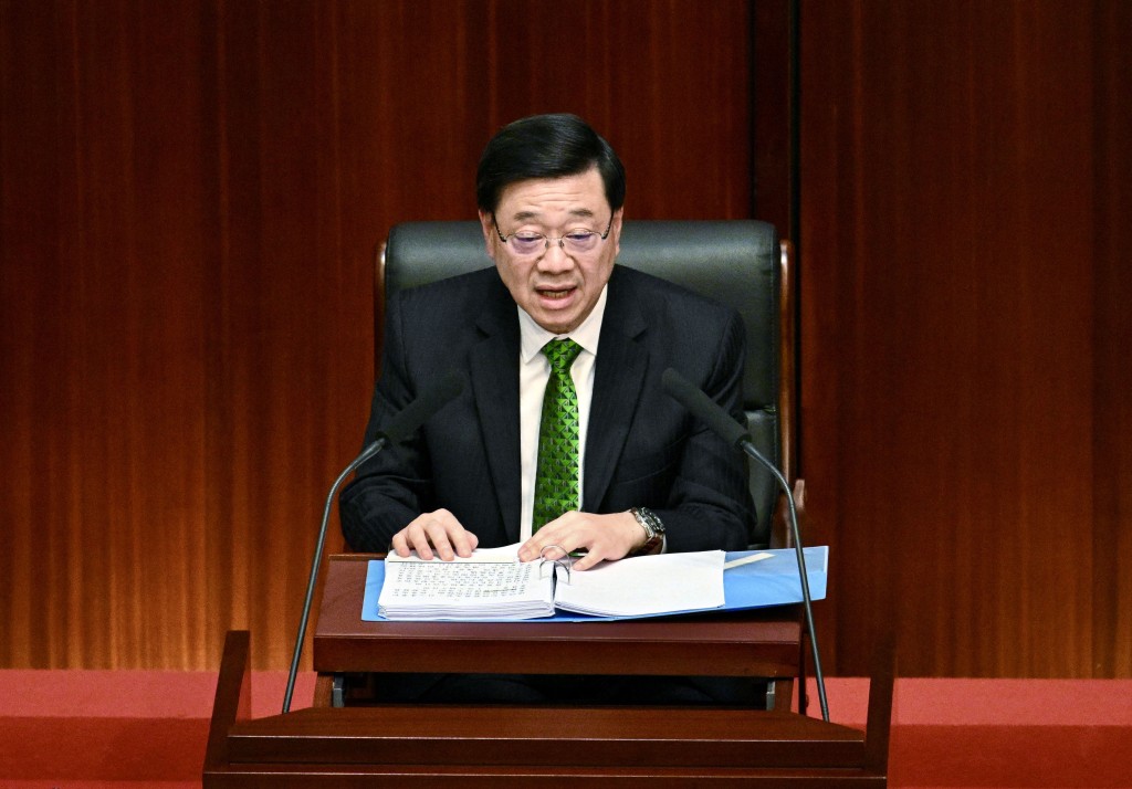 李家超宣讀任內第4份施政報告。蘇正謙攝