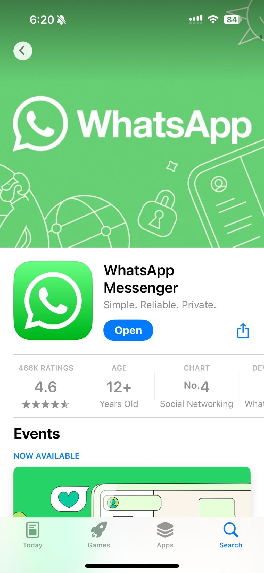 早前有消息稱，AI已在WhatsApp上使用，並且存取所有聊天內容。資料圖片