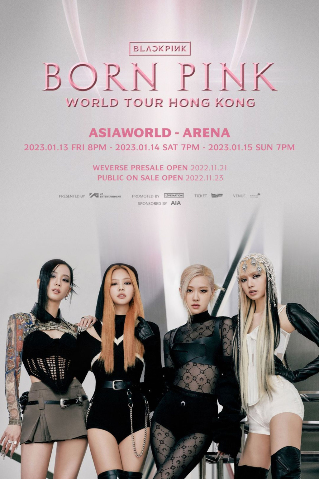 当红韩国女团BLACKPINK 将于本月在亚博馆举行世界巡回演唱会香港站。