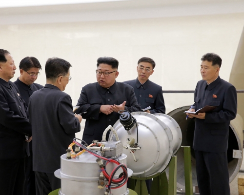 金正恩視到核武器研究所進行現場指導。AP