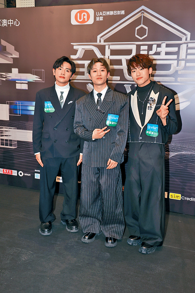 （左起）Jacky Fan、Teller以及Ian Hannz現身謝票活動。