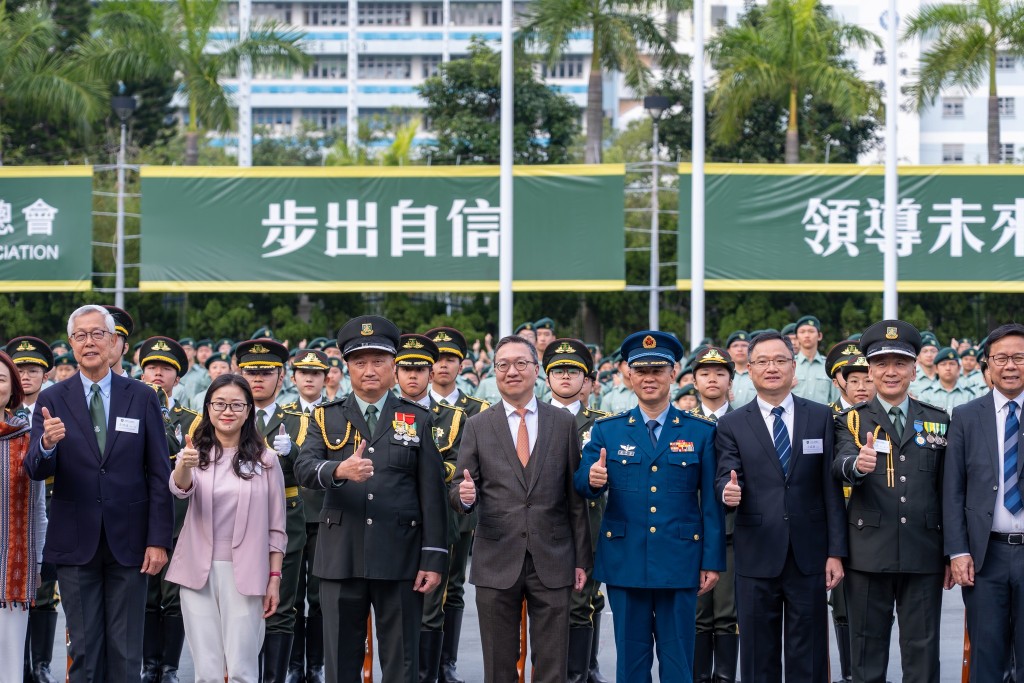 律政司司長林定國今（8日）作為主禮嘉賓出席總會邁向10周年的檢閱儀式。林定國FB