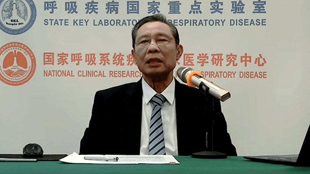 鍾南山指新冠肺炎應改名「新冠感冒」。