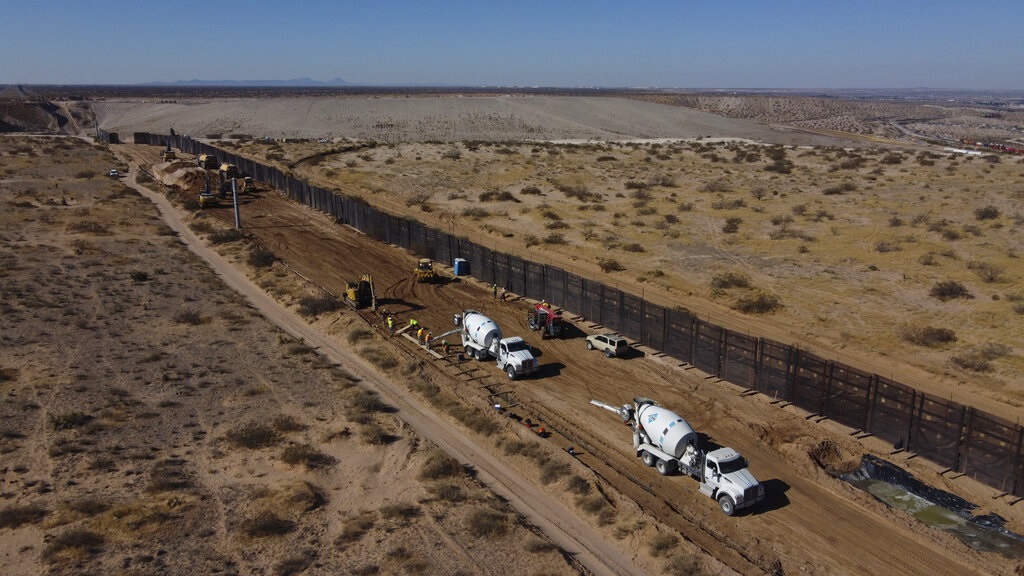 美墨邊境圍牆。AP圖片