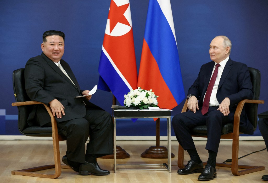 金正恩去年9月会晤普京，加强朝俄合作。路透社