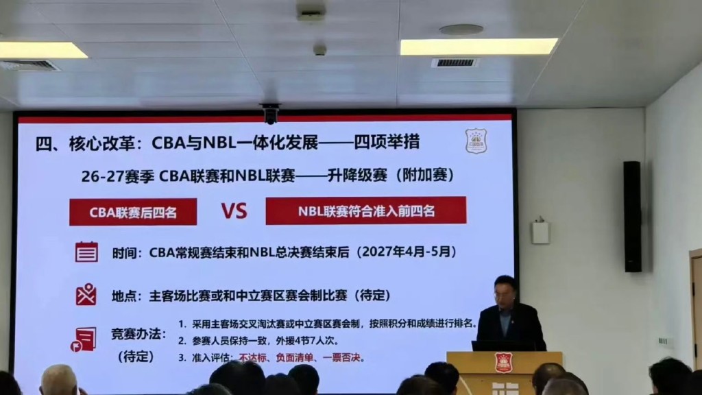 网上流传的CBA「升降班」方案。微博图片