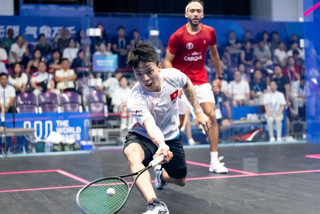 應屆亞洲冠軍劉子均首次參賽，可惜在世運無緣獎牌。港協暨奧委會圖