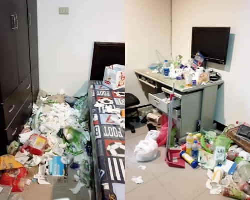 整間房間變成垃圾屋 。網民Yunia Liao圖片