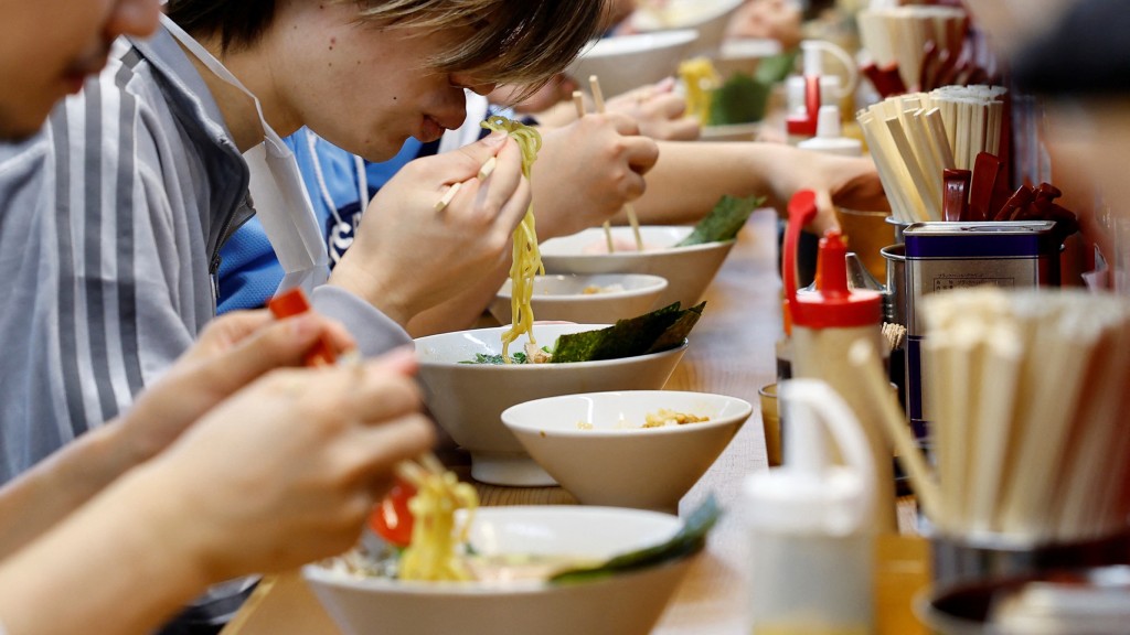 日本人愛將拉麵當作午餐主食或宵夜。 路透社