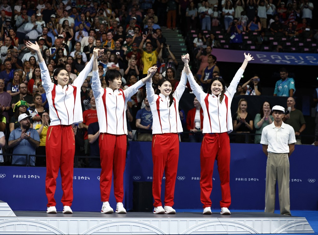 国家队破亚洲纪录夺女子4X100米自由泳接力铜牌。Reuters