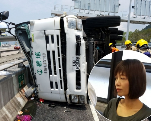 傷者胞妹(小圖)。楊偉亨攝