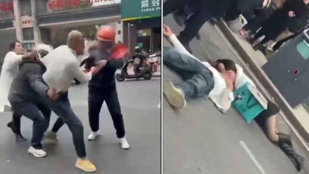 武漢街頭3日發生商家與騎手衝突，1人被殺。Ｘ