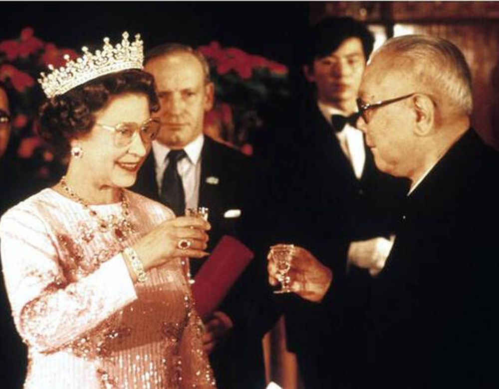 1986年英女皇訪華，時任國家主席的李先念為其舉行歡迎宴會。