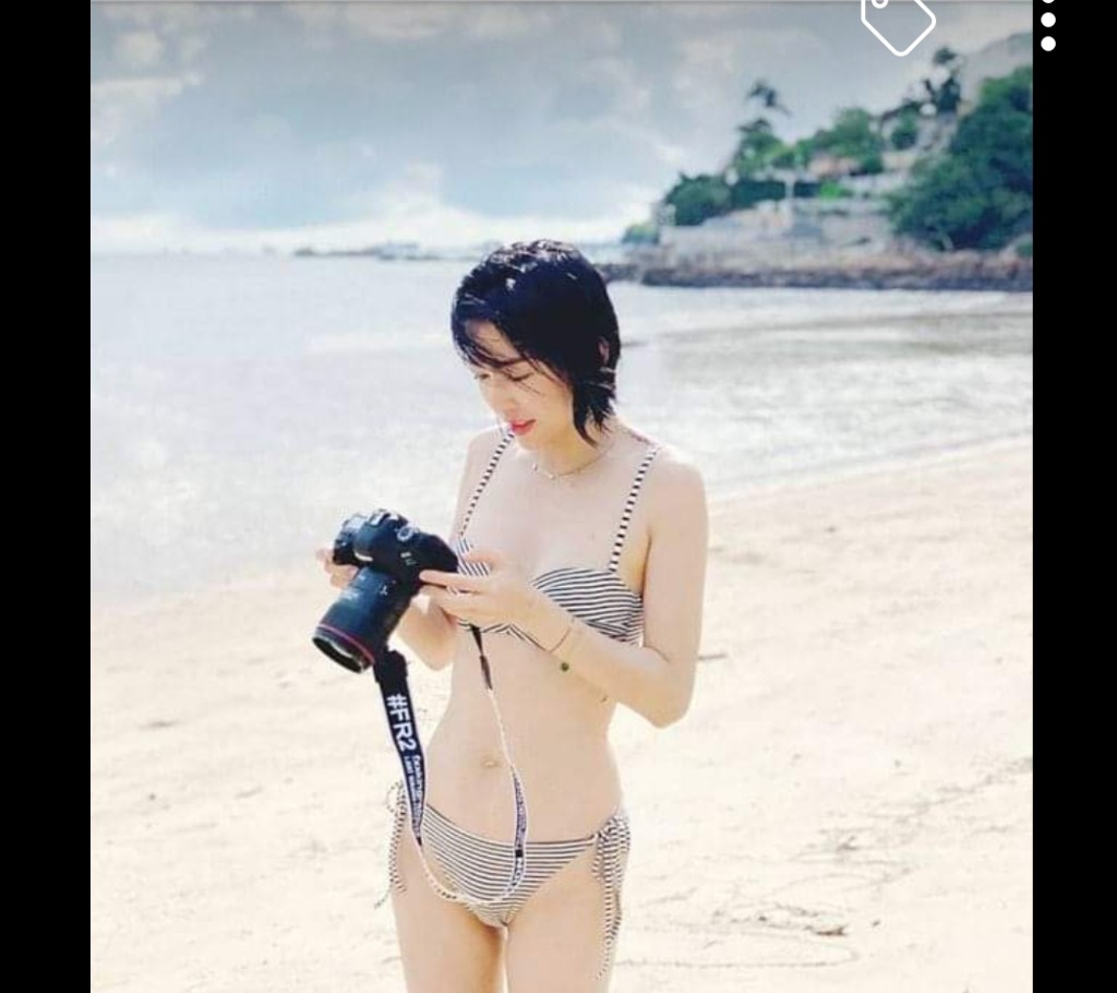 Macy不但愛拍性感照,她也愛拿相機拍照。