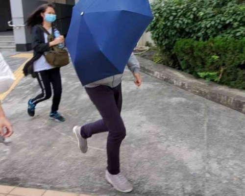 李梓豪(撐雨傘者)。資料圖片