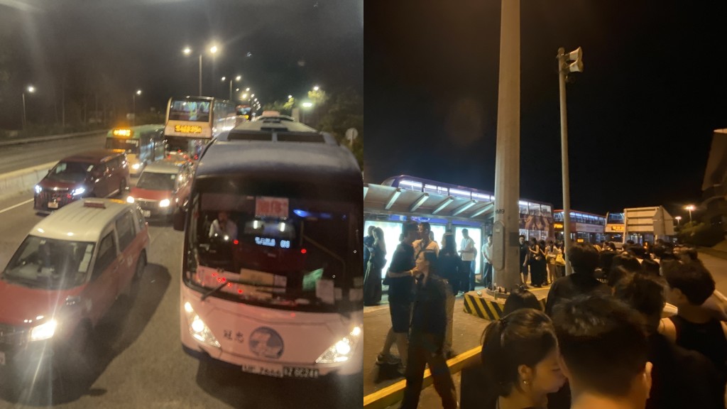 周末車流塞爆新皇崗 直通巴業界歸咎跨境白牌私家車 車主呻車流倒灌：八線塞返做一線