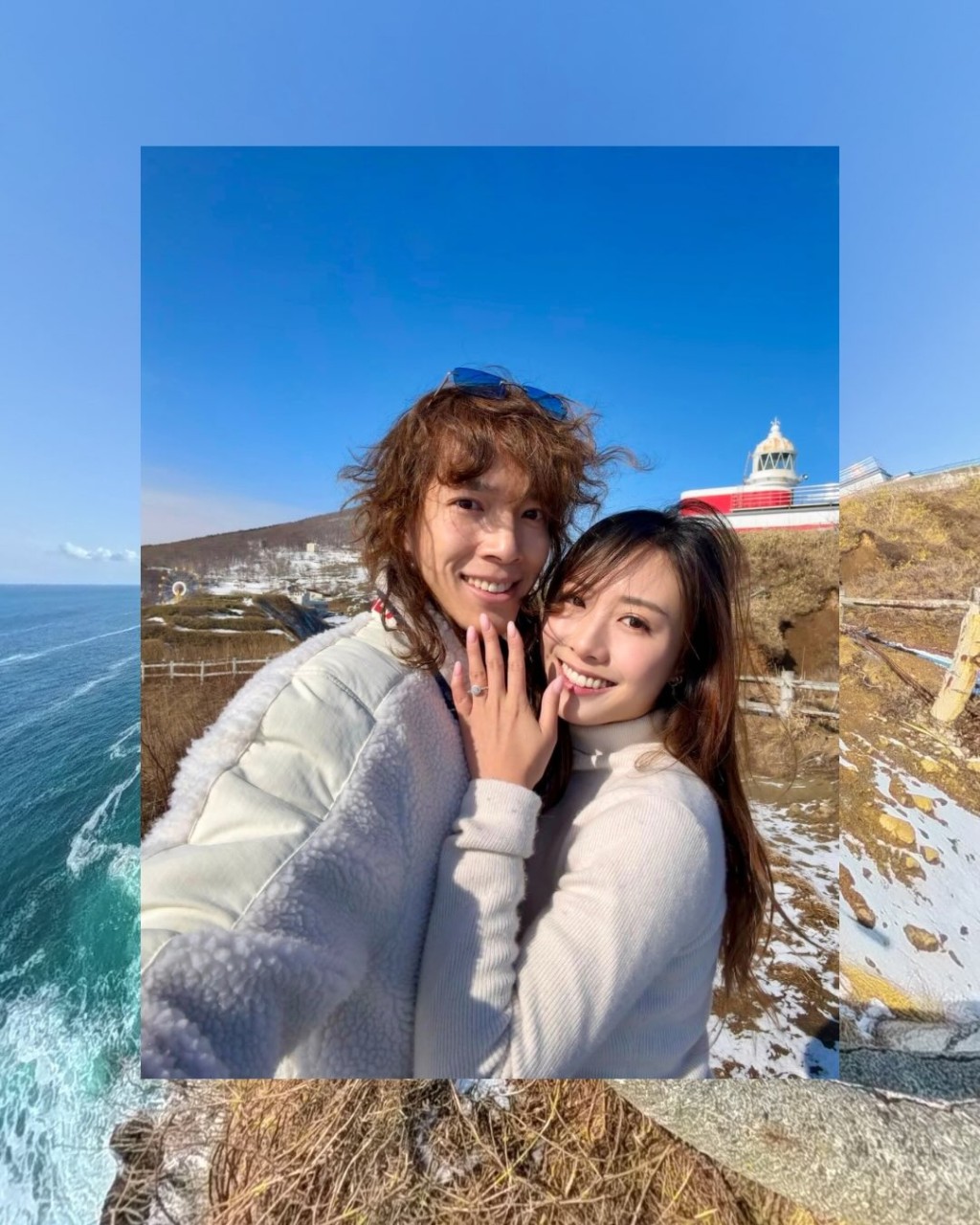 許倚榕亦上載了與未婚夫張明偉的溫馨合照,並大方展示手上閃亮的鑽戒。 許倚榕亦上載了與未婚夫張明偉的溫馨合照,並大方展示手上閃亮的鑽戒。