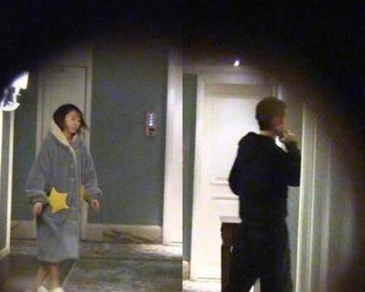 畢瀅再被拍到穿著睡衣在張丹峰房間逗留。網圖