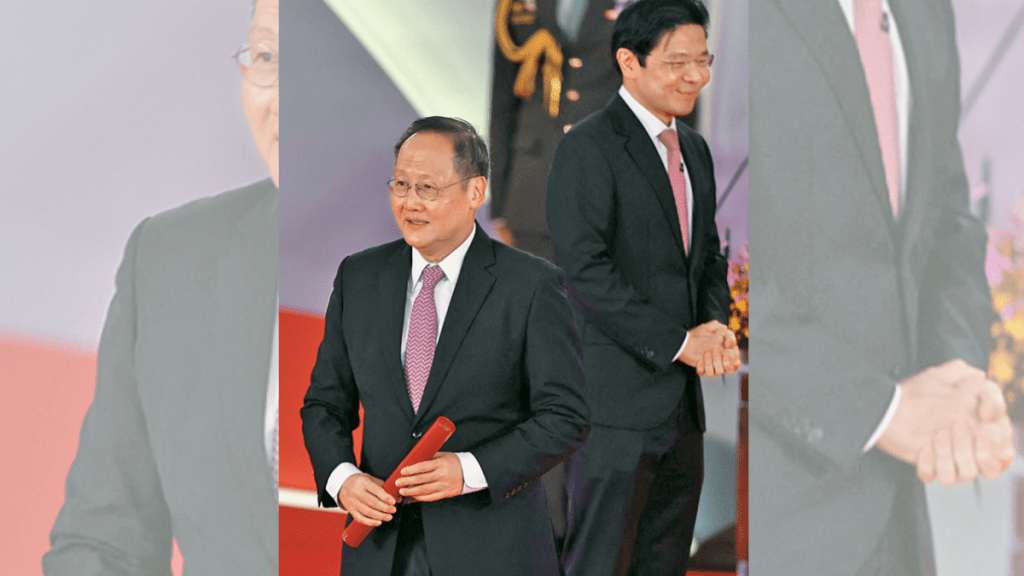 内政部长尚穆根和人力部长陈诗龙。法新社
