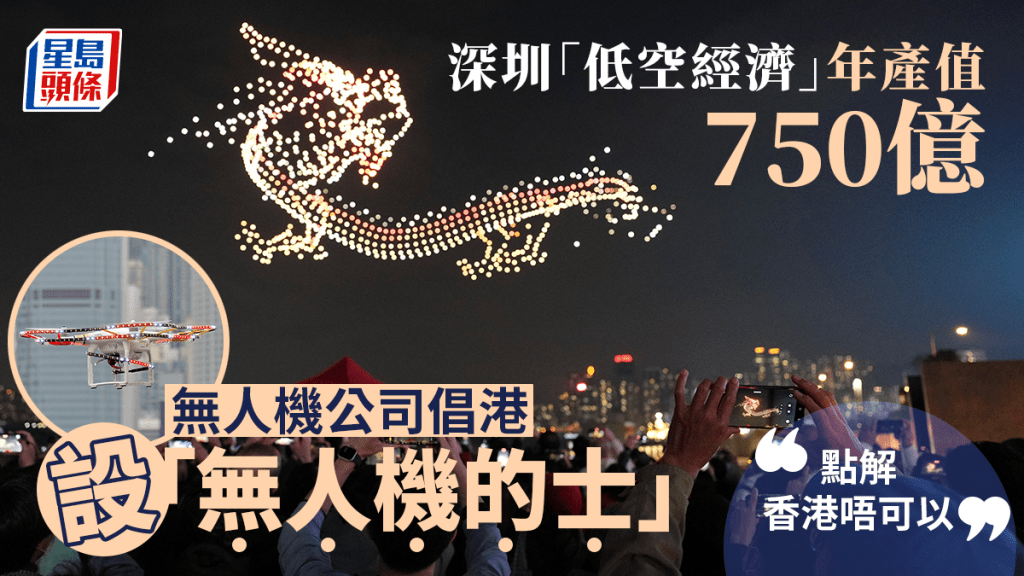 深圳無人機相關產業的產值達750億元 無人機公司：如果成個城市唔跟科技進步 人哋無理由再嚟