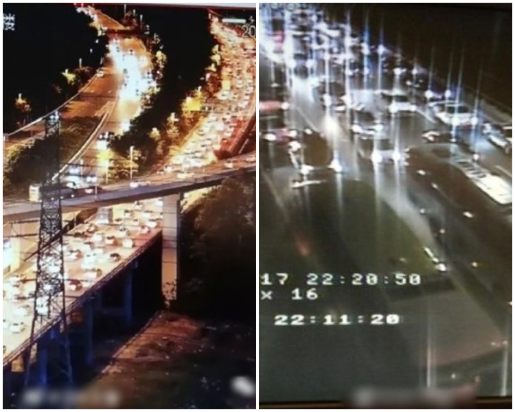 廣深高速部分路段昨起已大排長龍。網上圖片