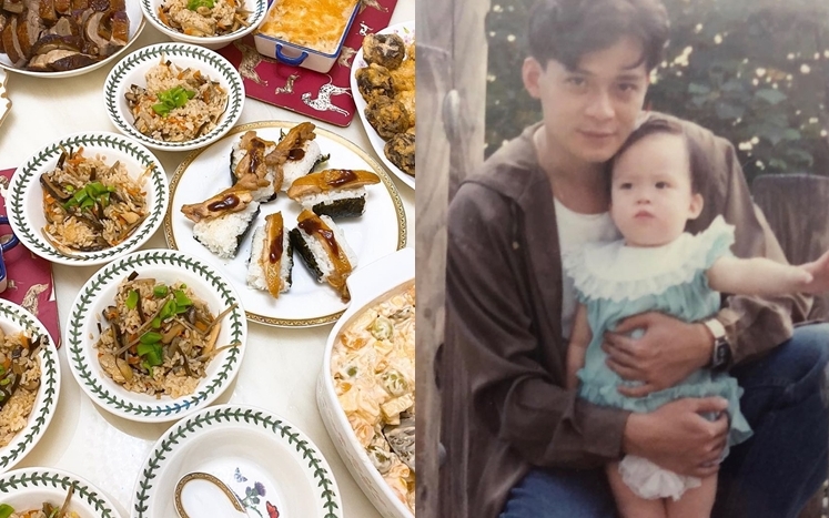 黃芷晴除上載兒時同華哥合照外,仲為父親炮製一桌美食,似模似樣咁,但食物配搭就有啲奇怪。