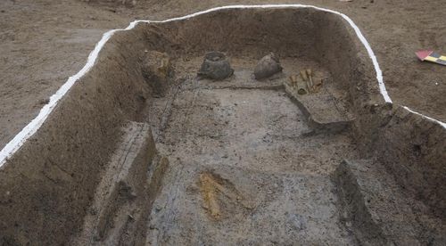 南韩庆尚北道庆州市西面舍罗里124-2番地石棺古坟。 韩国文化财财团