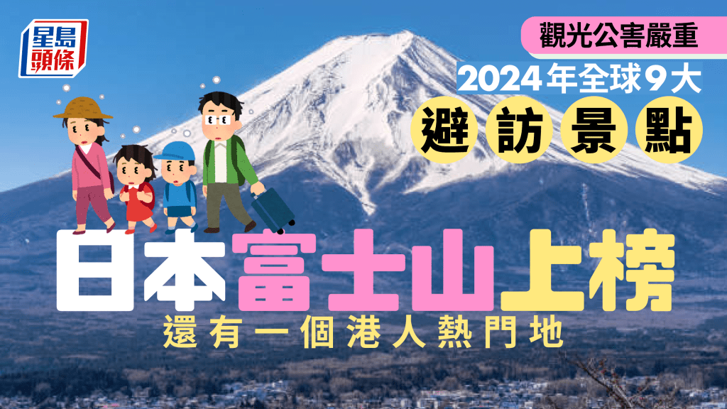 2024年全球9大避訪景點，日本富士山上榜。