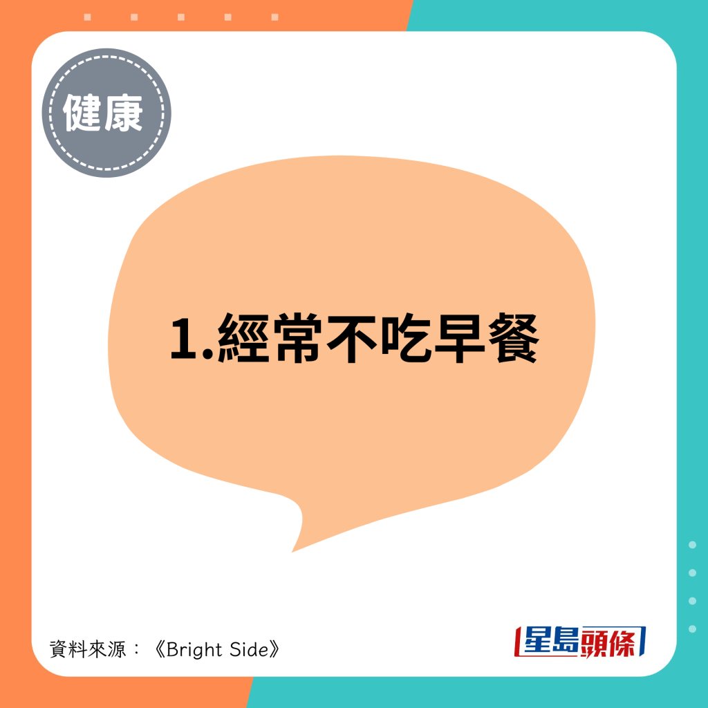 1.经常不吃早餐
