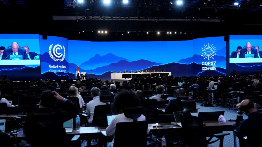 COP27氣候變化大會周日閉幕。AP