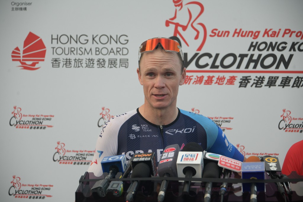 四屆環法單車賽冠軍得主Chris Froome。陳浩元攝