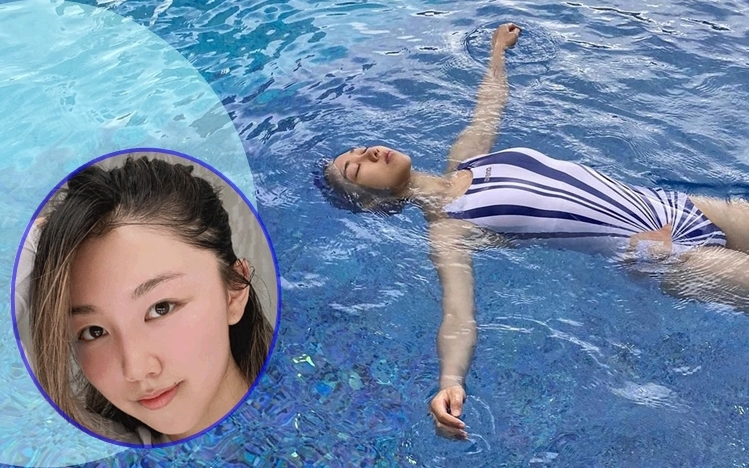 顏卓靈踢走童年陰影，終於可以享受水中飄浮。