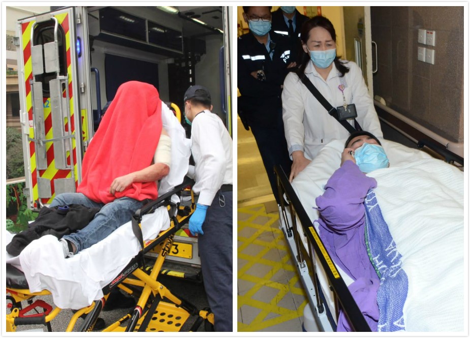 2名男傷者分別送院。