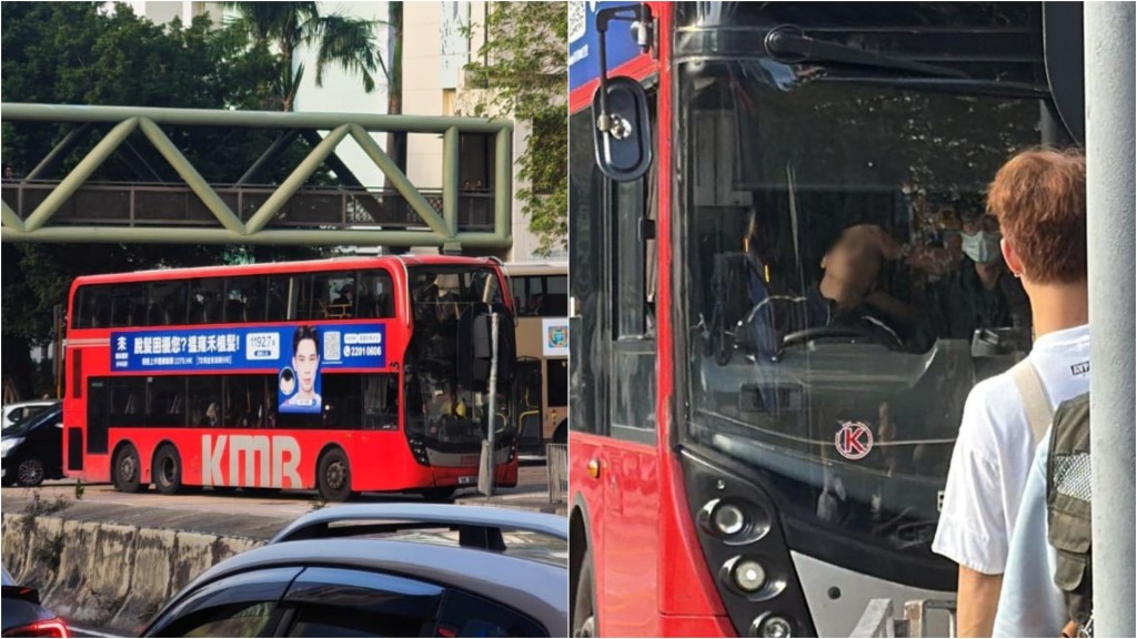 清水灣道九巴車長疑駕駛時不適 直撞欄杆交通燈 熱心乘客途人施援