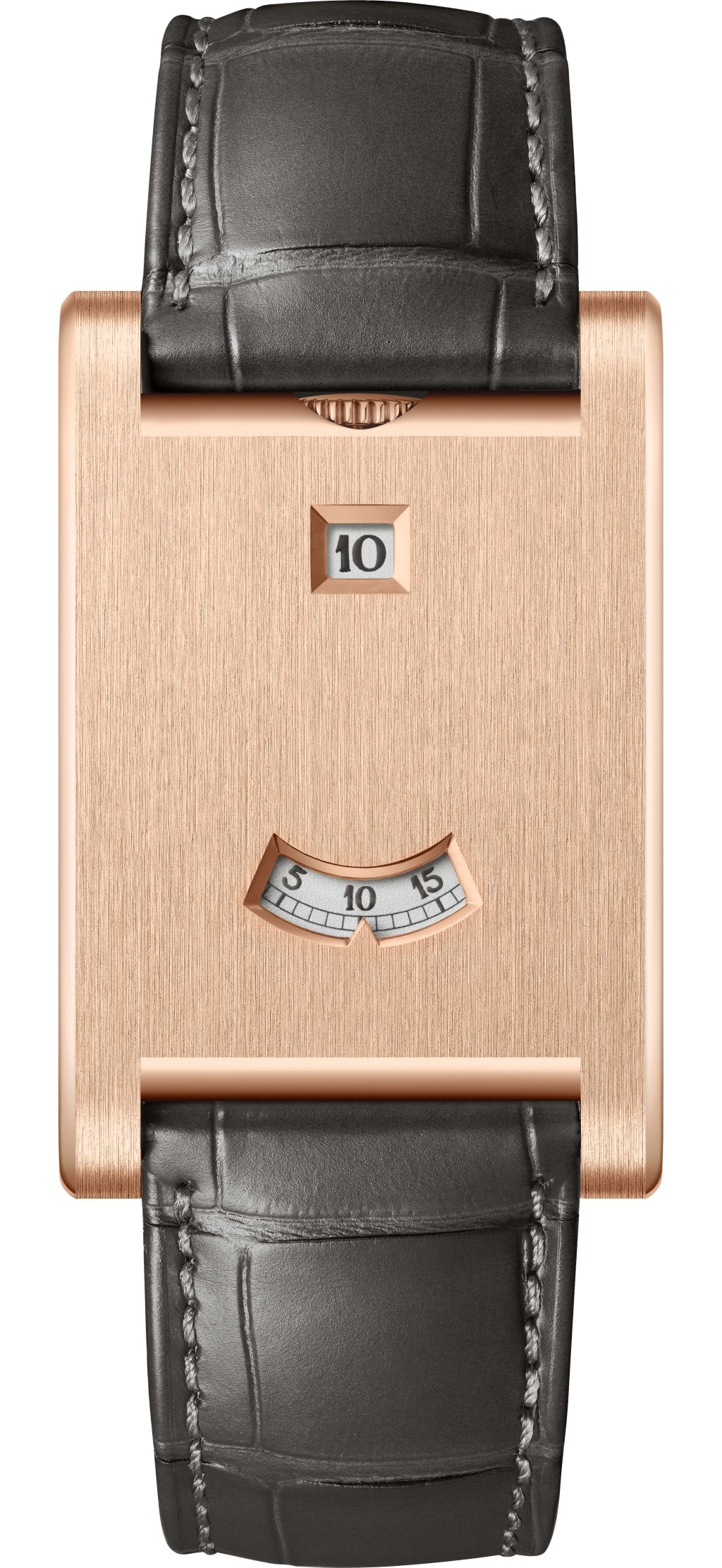Cartier Privé Tank à Guichets ,錶殼:37.6×24.8mm玫瑰金/ 機芯:9755 MC手上鏈/ 售價:待詢。 Cartier Privé Tank à Guichets ,錶殼:37.6×24.8mm玫瑰金/ 機芯:9755 MC手上鏈/ 售價:待詢。