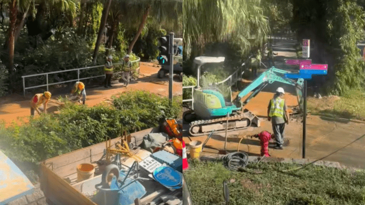 水务署称水管维修已完成 凌晨1时半恢复食水供应。fb上水人大联盟影片截图 