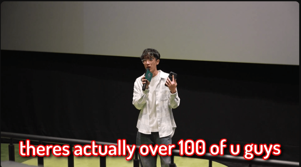 李立仁在台上感謝父母。