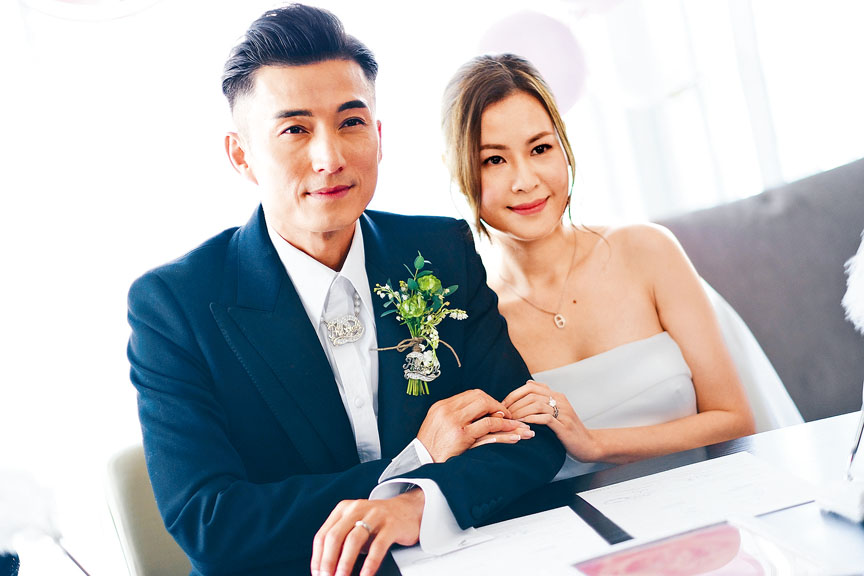 ■陳山聰三個月前才結婚，令人不禁估計是奉子成婚。