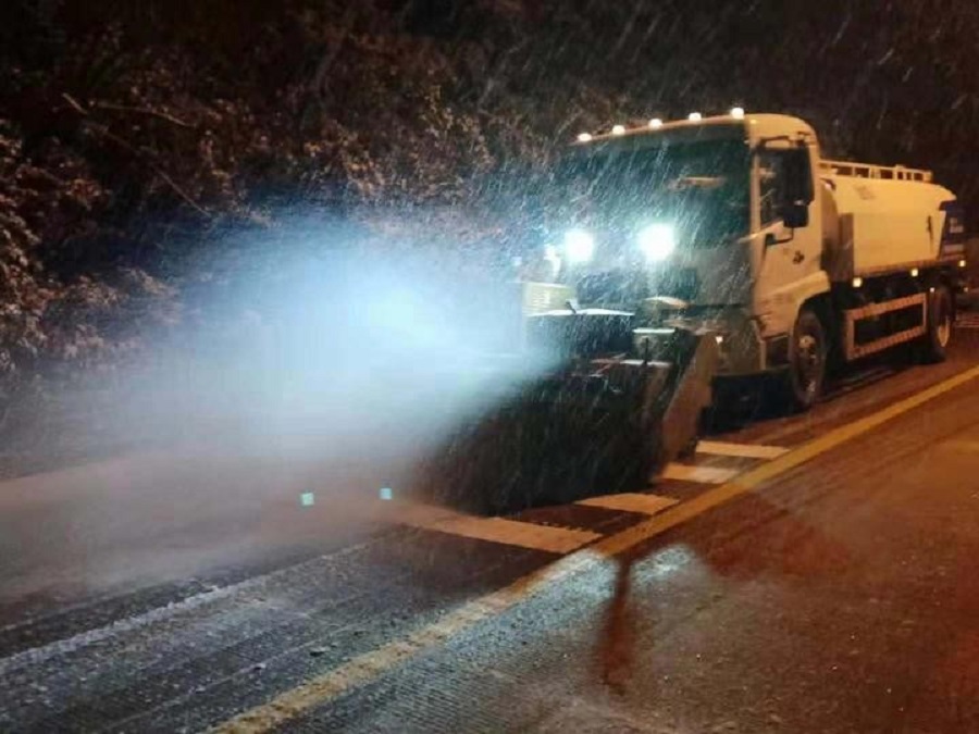 杭州出现暴雪。网上图片