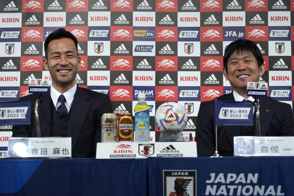 森保一認為日本足球已經開始新一頁。 AP